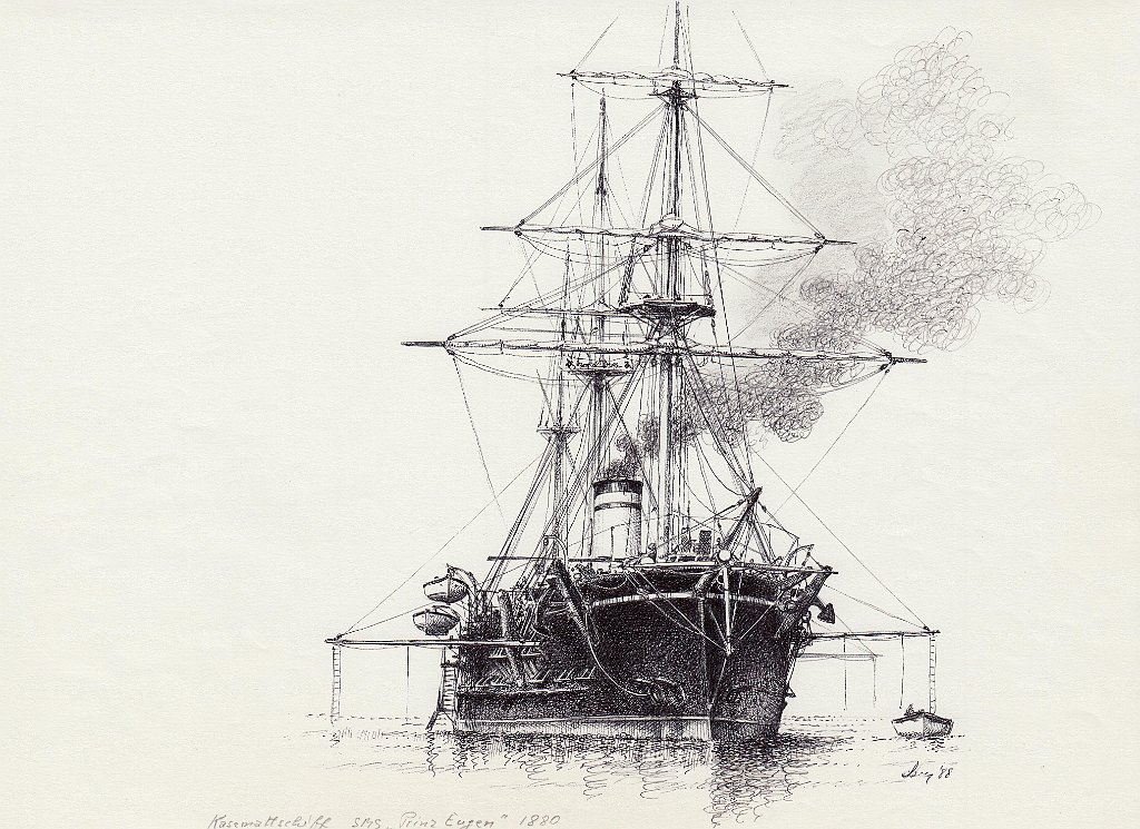 30-Kasemattschiff SMS 'Prinz Eugen' - 1880